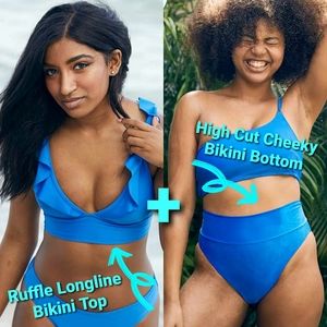 Aerie Mix and Match Bikini in Blue Vibe - NWT
